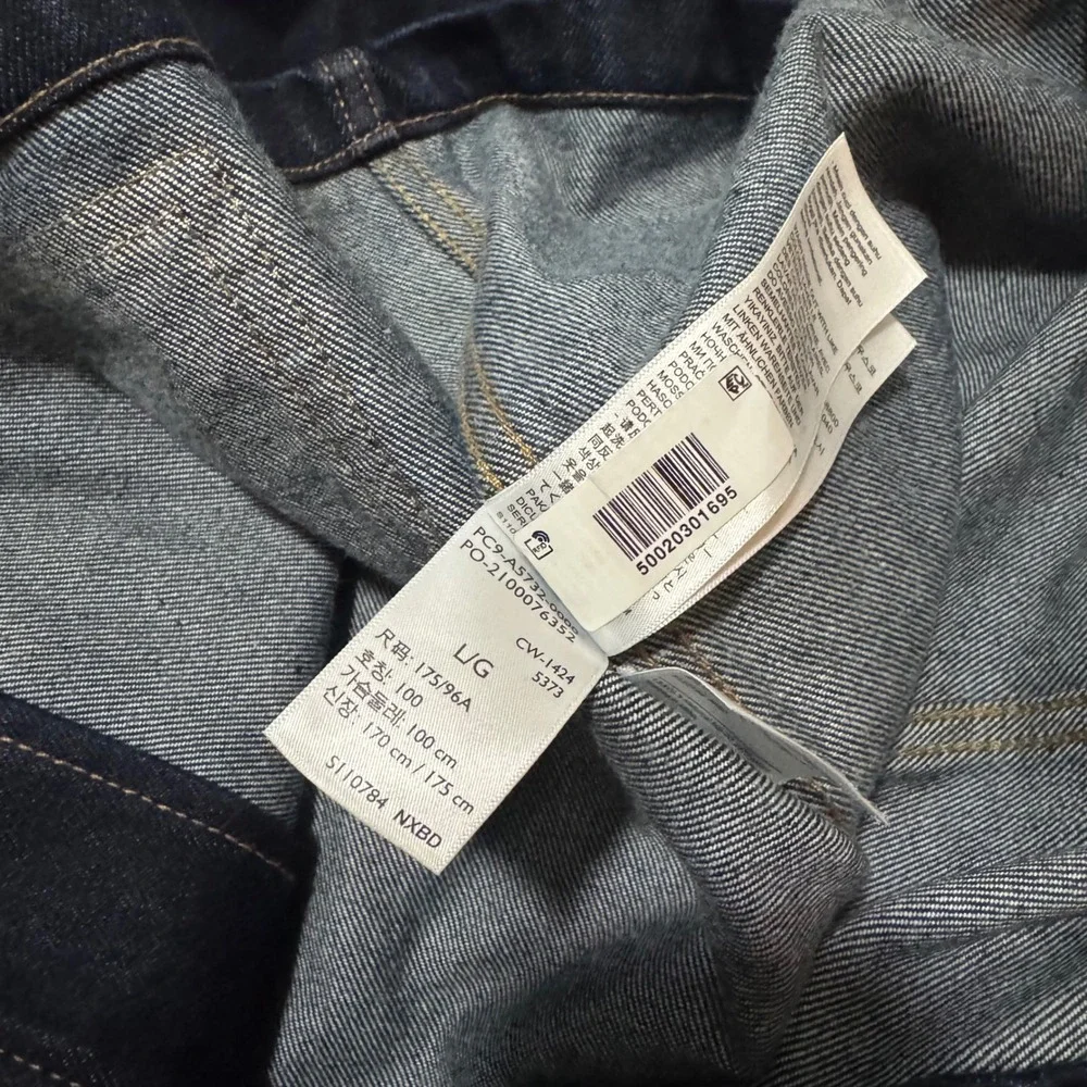 Levis skateboarding Mens Dark Wash Denim Full Zip Work Jacket A5732-0000 Large - Picture 5 of 7
